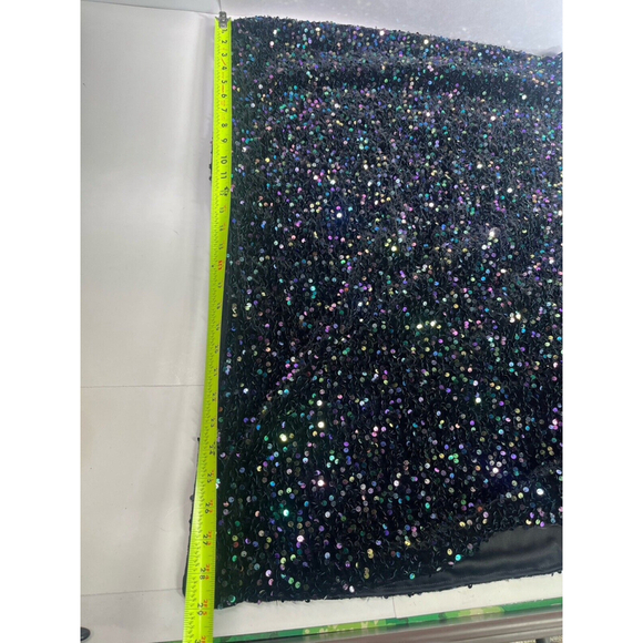 New Torrid Womens Black Sequined Ruana Wrap Cover Up Kimono OSFM Velvet Satin - Picture 14 of 17